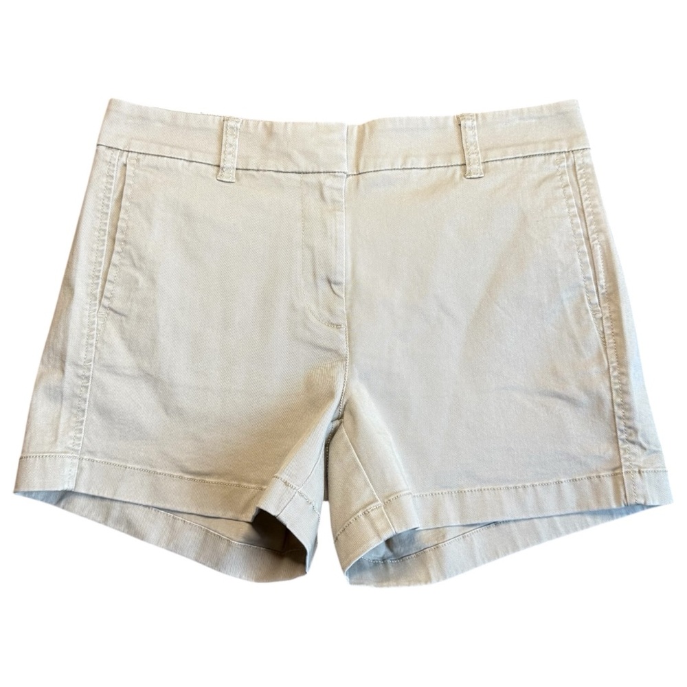NWT J Crew Cream Colored Chino Shorts Size 4